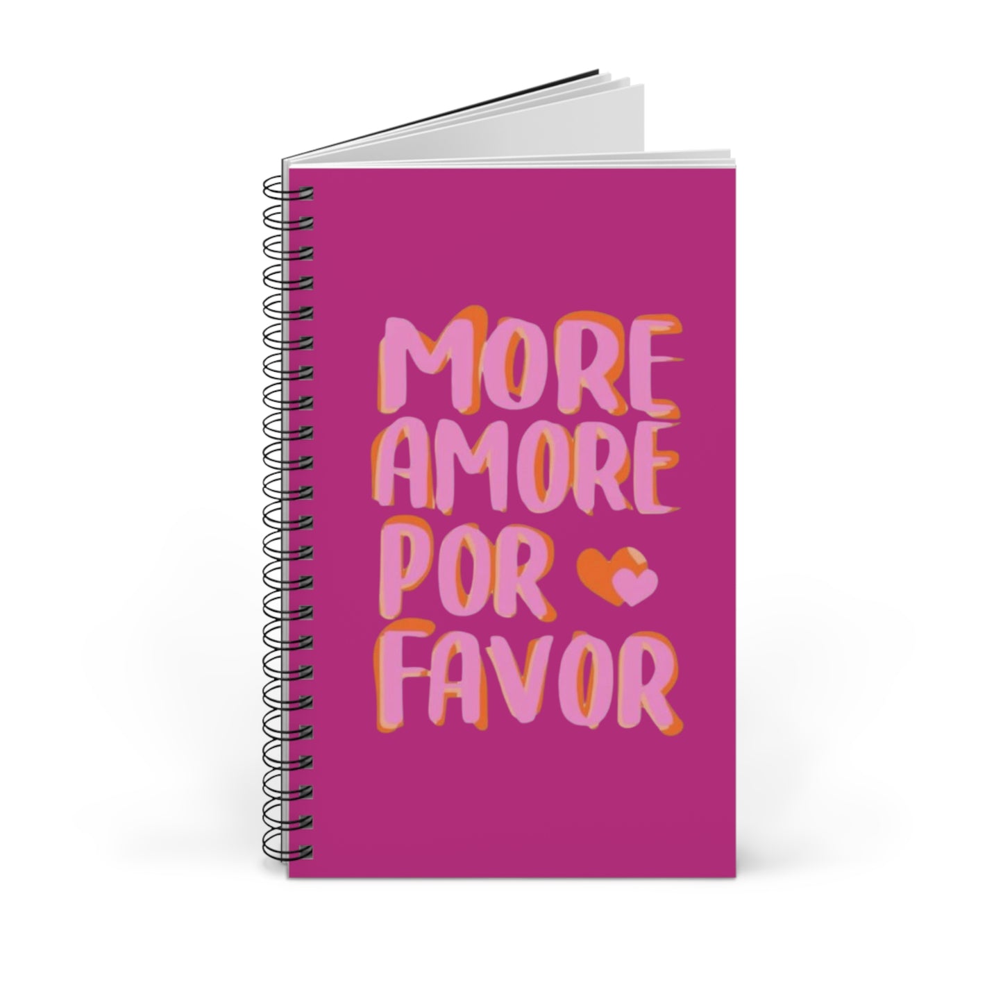 "MORE AMORE POR FAVOR" Spiral Notizbuch