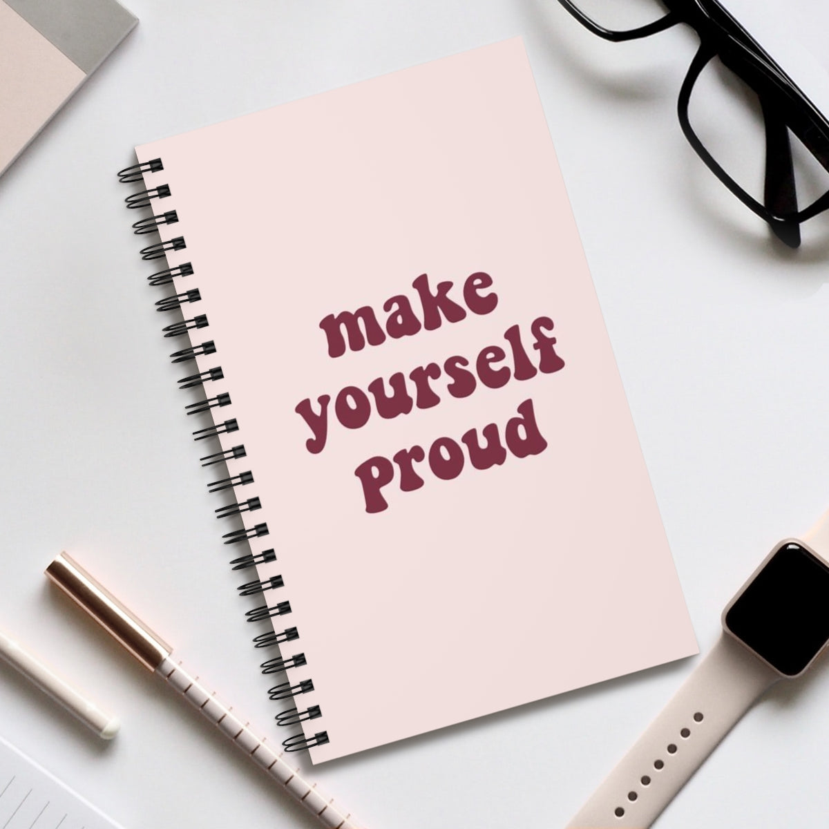 Spiral Notizbuch "Make yourself proud"